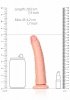 Smukły penis dildo na mocnej przyssawce 17,8 cm